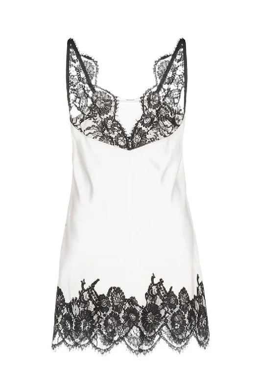 WHITE LACE V-NECK MINI DRESS Stylish Plaid Mini Dress