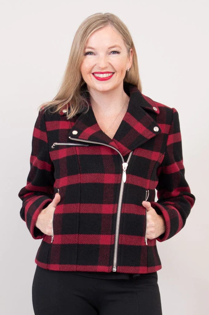 Wool Blend Moto Jacket - Ronnie Jersey Jacket Tulle Jacket Batik Jacket