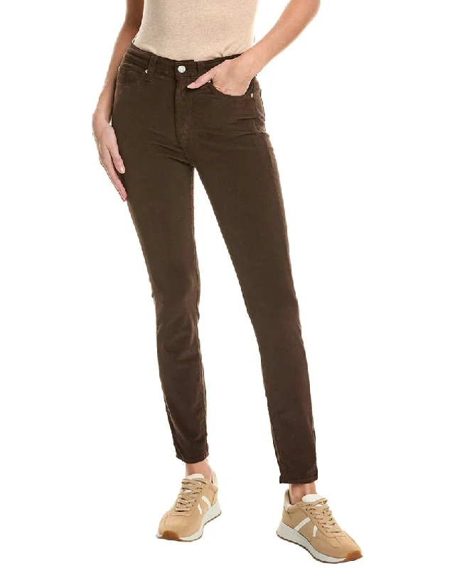 7 For All Mankind Gwenevere Hot Fudge High-Rise Corduroy Jean Comfortable Zip-Up Skinny Jeans