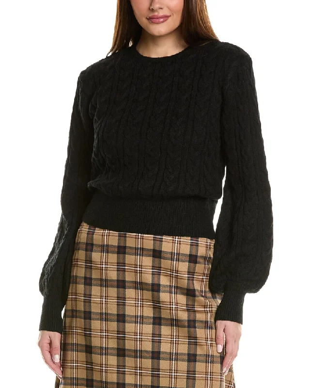 Alexia Admor Berli Sweater Hooded Caped Shawl Collar