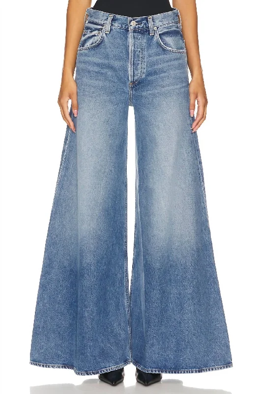 Amari Ultra Wide Leg Jean In Dweller Comfortable Stretch Fit Jeans