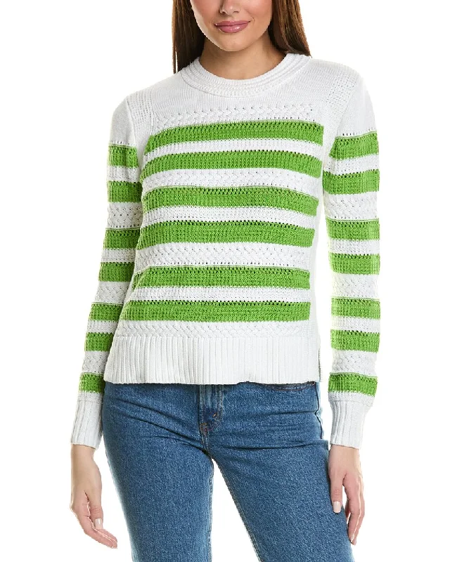 Autumn Cashmere Mixed Stitch Sweater Terry Blend Velvet Blend Canvas Blend
