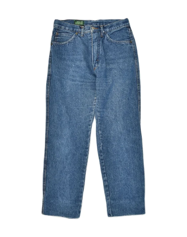 BEST COMPANY Womens Straight Jeans W29 L27 Blue Cotton Chic Faded Blue Jeans