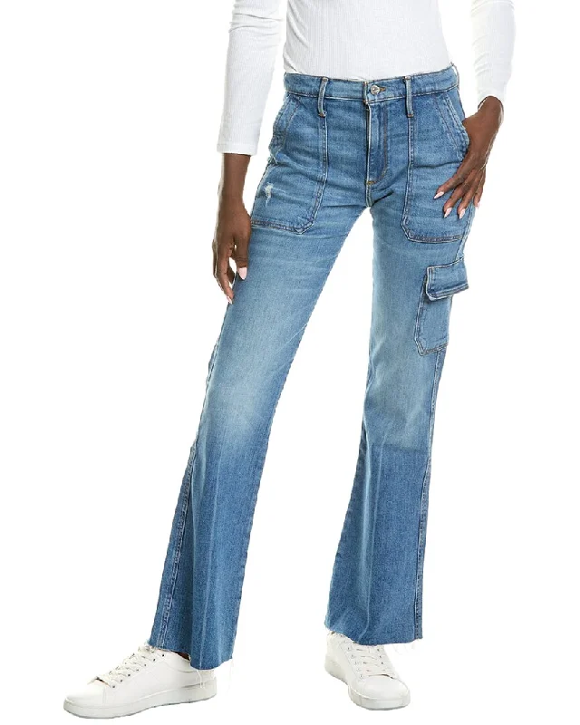 Black Orchid Sasha Fray One Love Cargo Boot Jean Trendy Low-Rise Bootcut Jeans