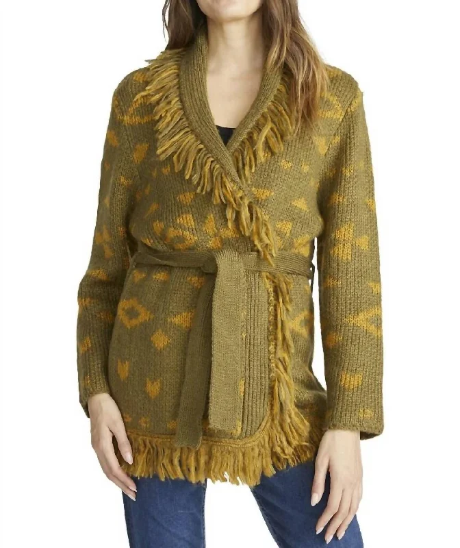 Bradyn Sweater In Olive Seamless Knitted Crochet