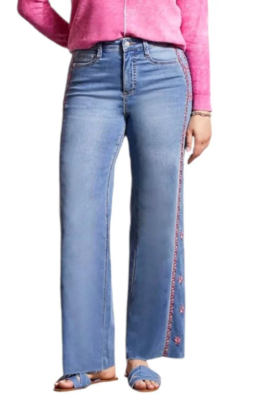 Brooke Jeans In Blue Comfortable Low-Rise Jeans