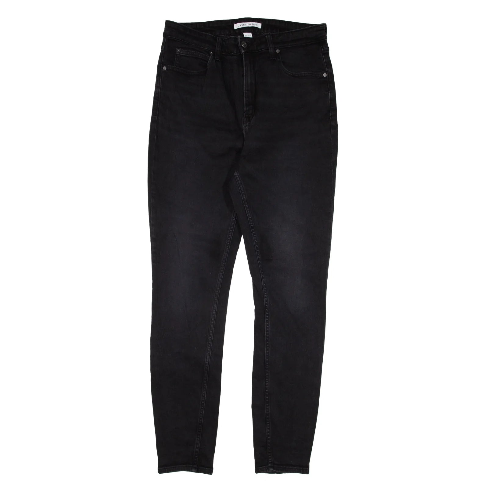 CALVIN KLEIN Jeans Black Denim Slim Tapered Womens W32 L32 Elegant Skinny Leg Jeans