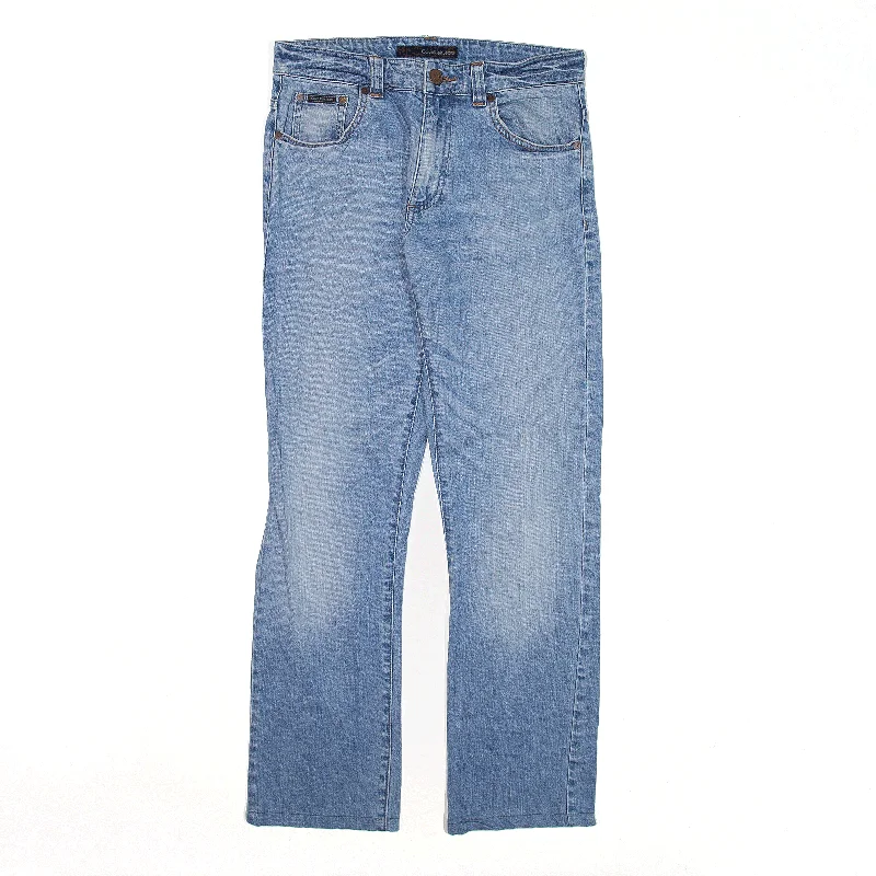 CALVIN KLEIN Jeans Blue Denim Regular Straight Womens W28 L29 Casual Skinny Fit Jeans