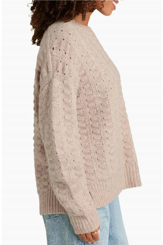 Candace Cashblend Sweater In Toast Boxy Sweater Fitted Sweater A-Line