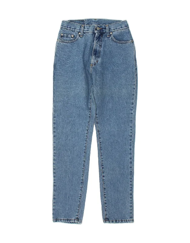 CASUCCI Womens Tapered Jeans  W28 L30 Blue Cotton Casual High-Waisted Bootcut Jeans
