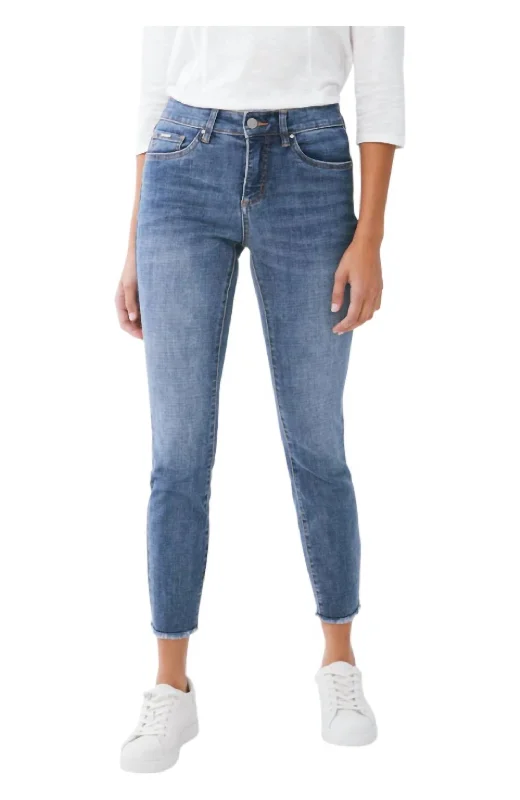 Christina Slim Ankle Jeans In Medium Wash Comfortable Jogger Style Jeans
