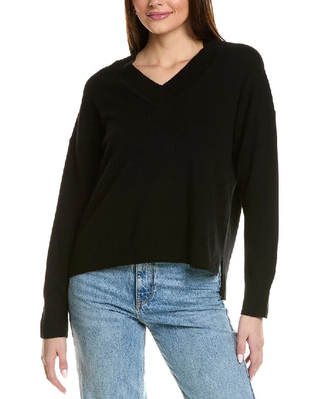 Design History Cashmere Sweater Real Fur Shearling Chenille
