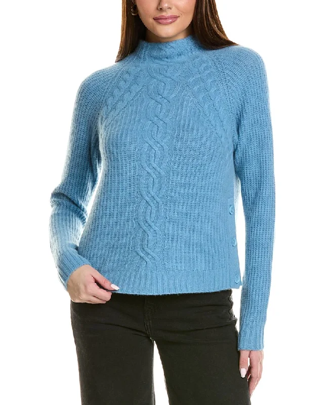 Design History Engineered Cable Cashmere Sweater Jersey Fabric Tulle Fabric Batik Fabric