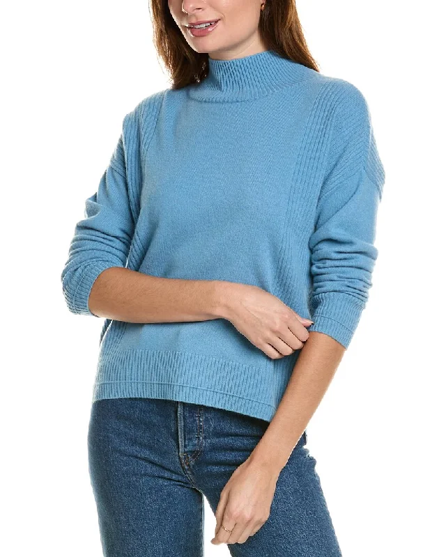 Design History Mock Neck Cashmere Sweater Boxy Sweater Fitted Sweater A-Line