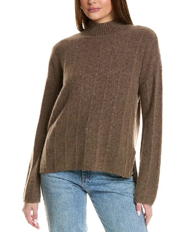 Design History Sloppy Turtleneck Cashmere Sweater Hooded Caped Shawl Collar