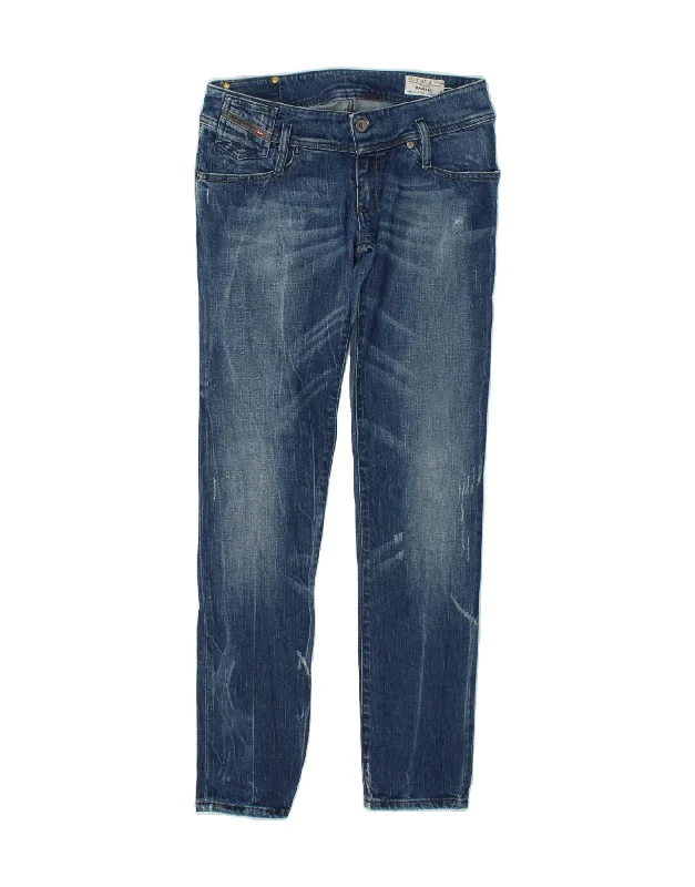 DIESEL Womens Matic Skinny Tapered Jeans W28 L32  Blue Tie Dye Cotton Comfortable Ankle Jeans