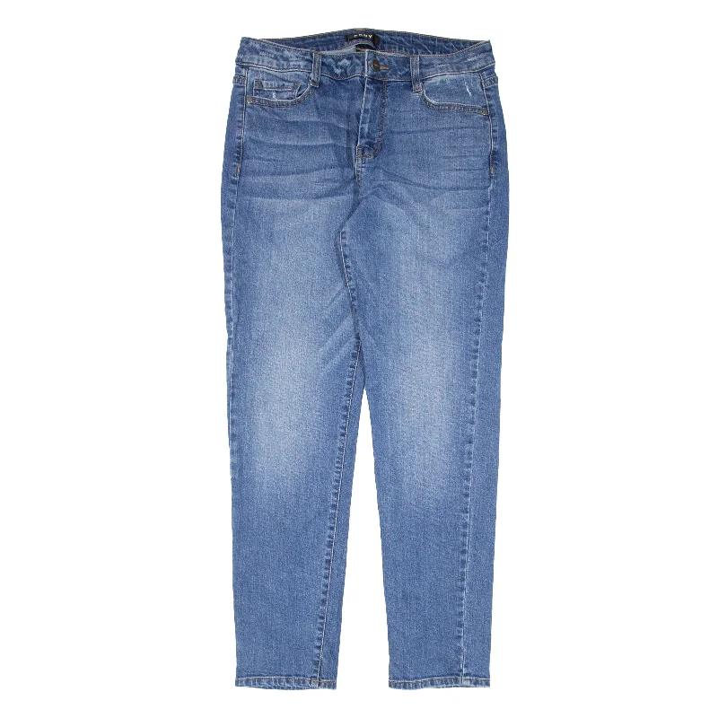 DKNY Jeans Blue Denim Slim Skinny Womens W26 L28 Elegant High-Waisted Flared Jeans