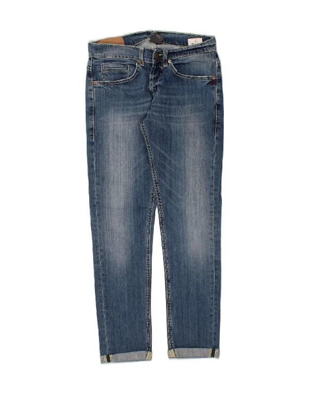 DONDUP Womens Slim Jeans W31 L28  Blue Cotton Fashionable Button-Front Jeans
