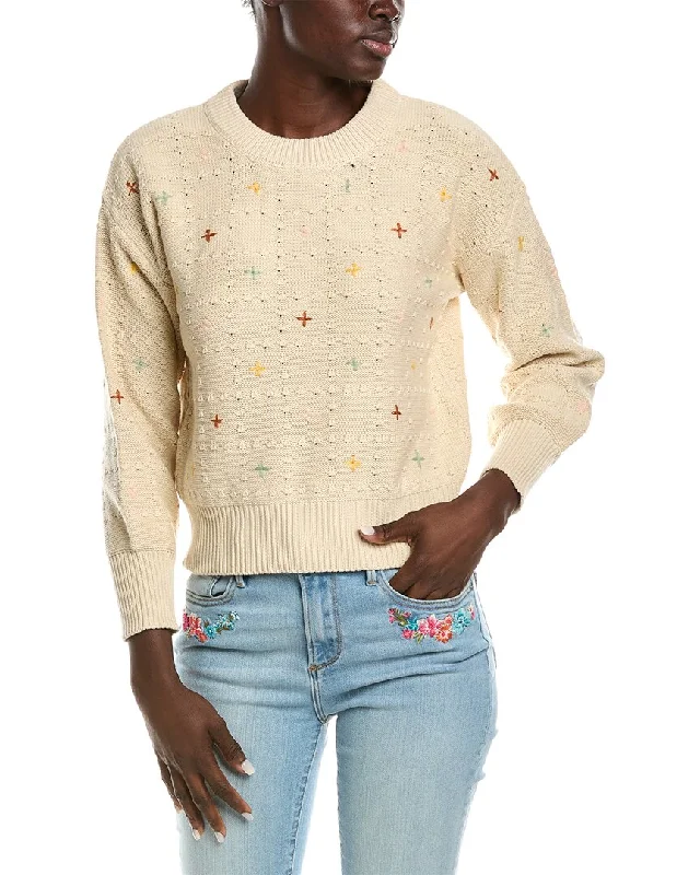 DRIFTWOOD DENIM Veronica Sweater Front Pockets Side Pockets Patch Pockets