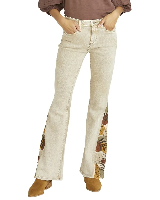 Driftwood Jeans Farrah Tan Flare Jean Fashionable Bootcut Jeans