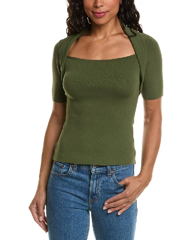Elie Tahari Shrug Sweater Toggled Drawstring Belted