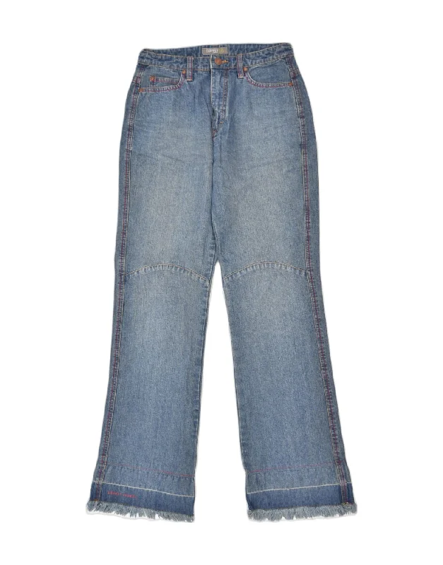 ESPRIT Womens Bootcut Jeans W26 L32 Blue Cotton 90s Comfortable Zip-Up Skinny Jeans