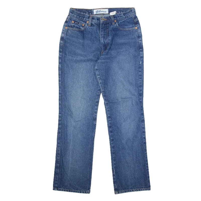 EXPRESS BLEUS Jeans Blue 90s Denim Regular Bootcut Stone Wash Womens W26 L30 Comfortable Stretch Denim Jeans