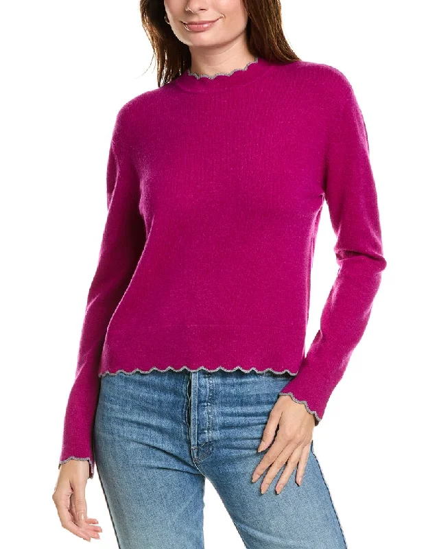 Forte Cashmere Scallop Edge Boxy Cashmere Sweater Terry Blend Velvet Blend Canvas Blend Forte Cashmere Scallop Edge Boxy Cashmere Sweater Terry Blend Velvet Blend Canvas Blend