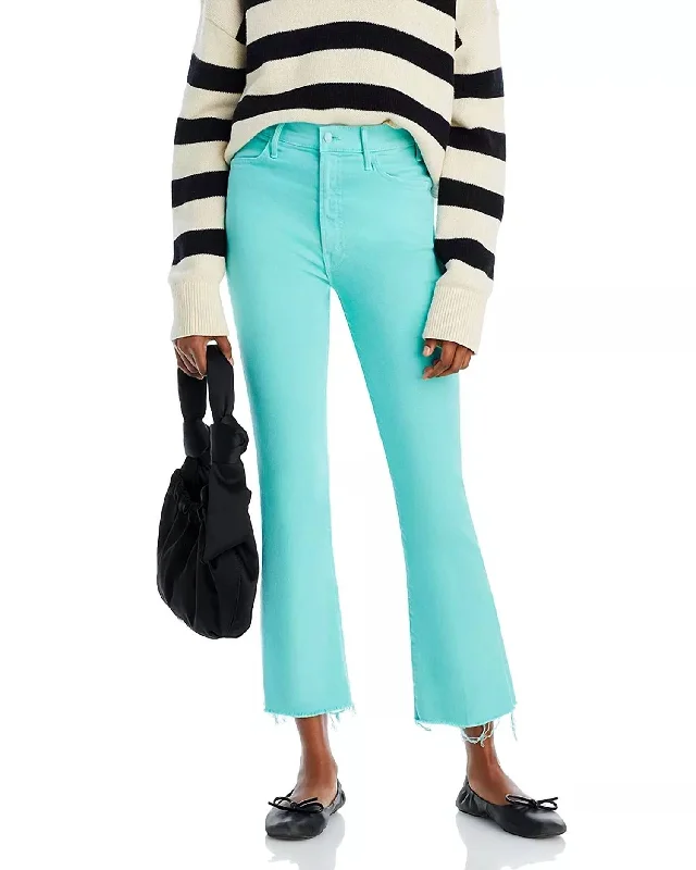 Hustler Ankle Fray Flare Leg Jeans In Cascade Fashionable Mom Jeans