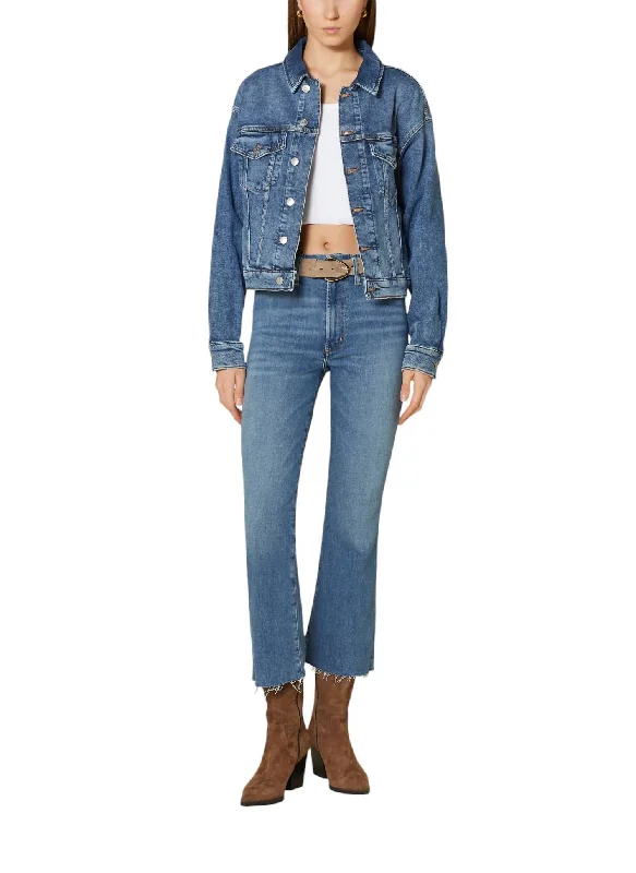 Isola Crop Jean In Abliss Fashionable Vintage Wash Jeans