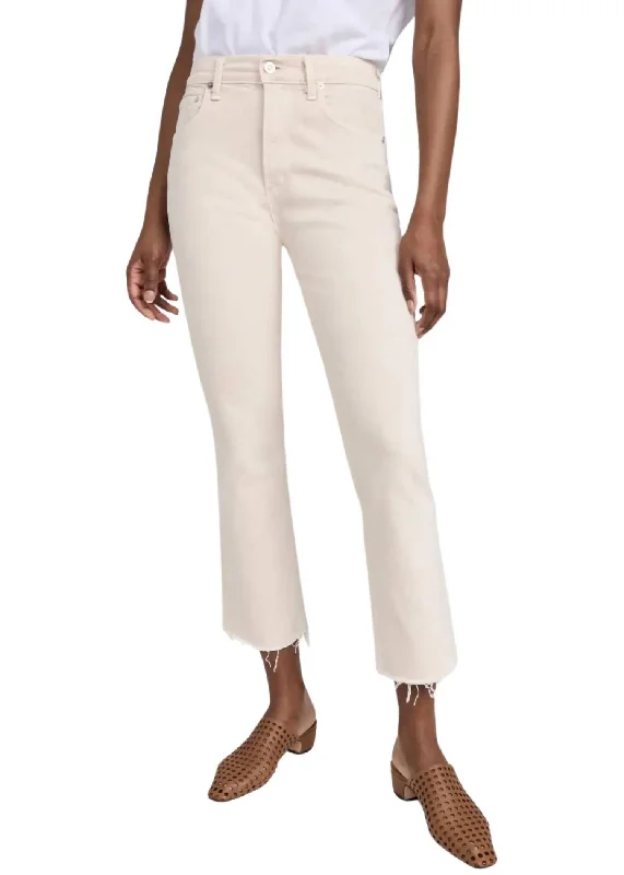Isola Zip Cropped Boot Jeans In Almondette Trendy Plus Size Jeans