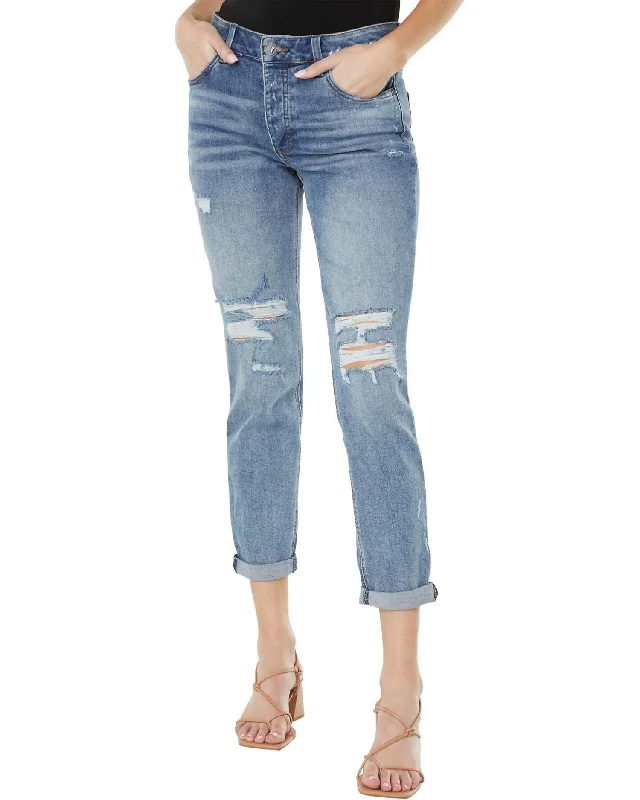Juliet Slouchy Boyfriend Jeans In Vigor Fashionable Distressed Jeans