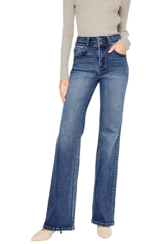Karlee Bootcut Jeans In Dark Denim Chic Ripped Jeans