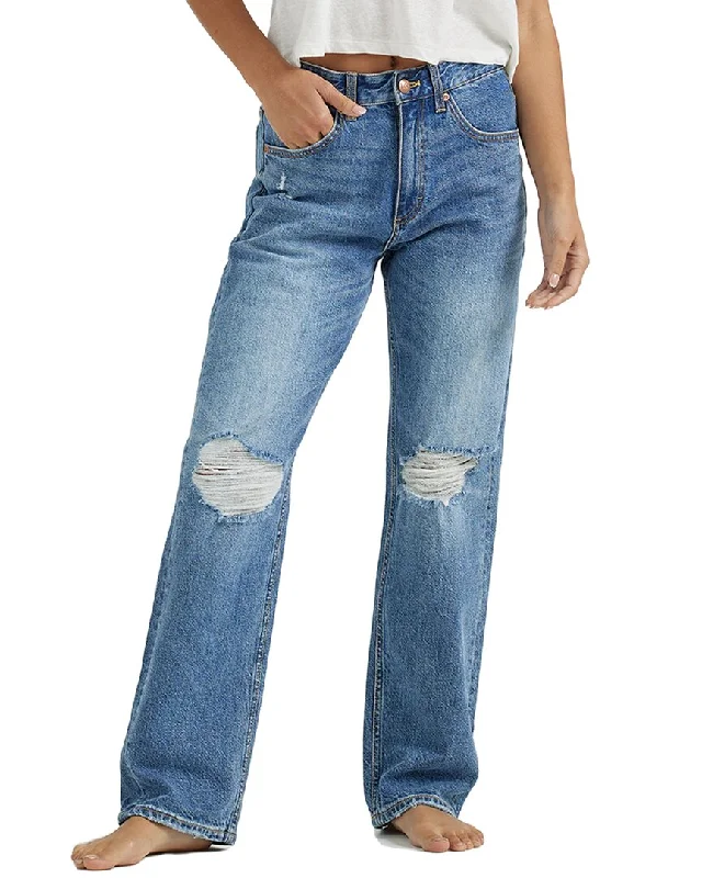 Lee Rider Classic In The Middle Dx Straight Leg Jean Fashionable Raw Hemmed Jeans