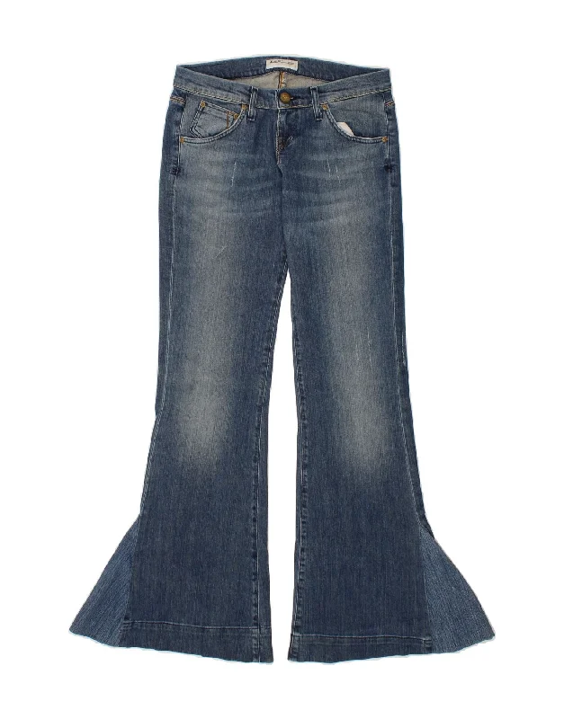 LEE Womens Lynn Flared Jeans W25 L35 Blue Cotton Fashionable Slouchy Fit Jeans