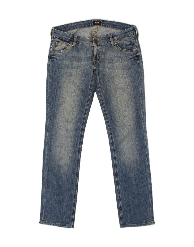 LEE Womens Lynn Narrow Slim Jeans W28 L31 Blue Cotton Fashionable Distressed Jeans