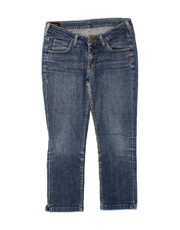 LEE Womens Norma Straight Cropped Jeans W29 L23 Blue Cotton Fashionable Bootcut Jeans LEE Womens Norma Straight Cropped Jeans W29 L23 Blue Cotton Fashionable Bootcut Jeans