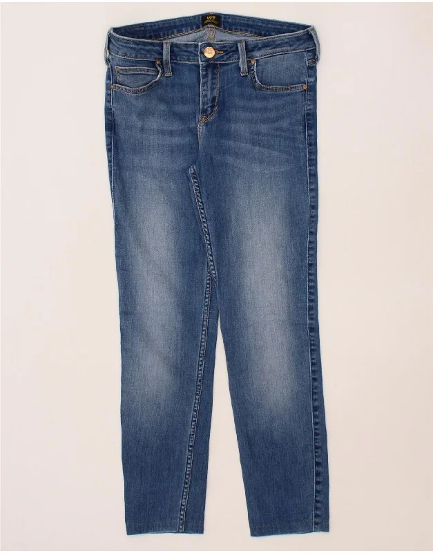 LEE Womens Slim Jeans W30 L26 Blue Elegant High-Waisted Flared Jeans