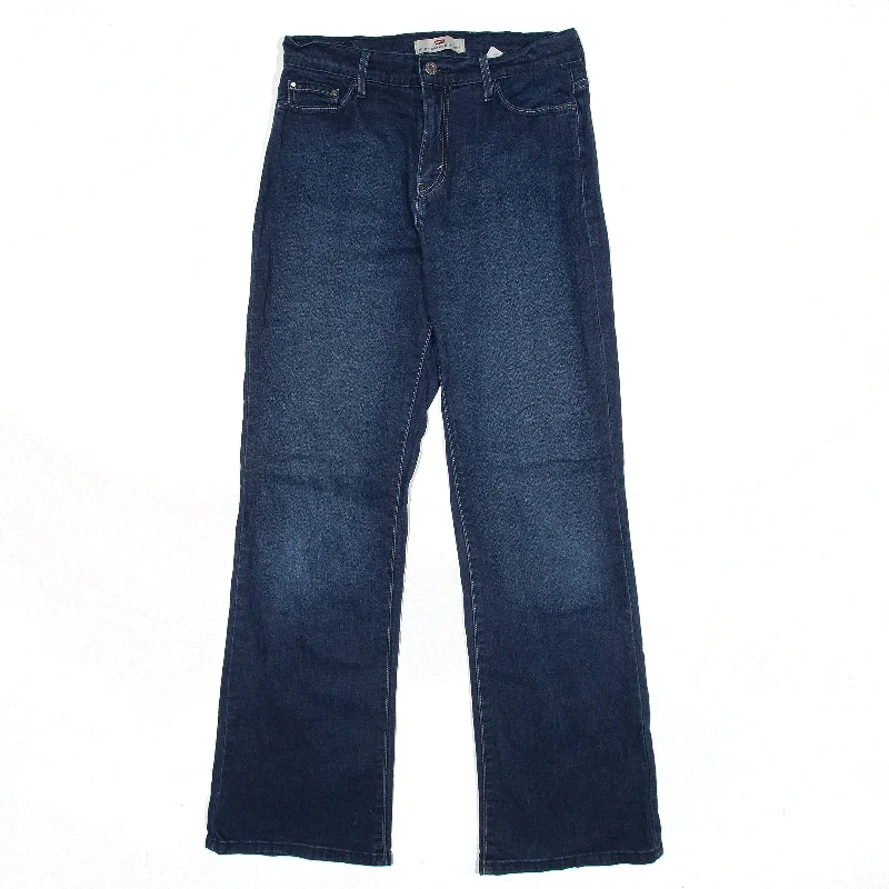 LEVI'S 512 Jeans Blue Denim Slim Bootcut Stone Wash Womens W30 L32 Stylish Shredded Denim Jeans