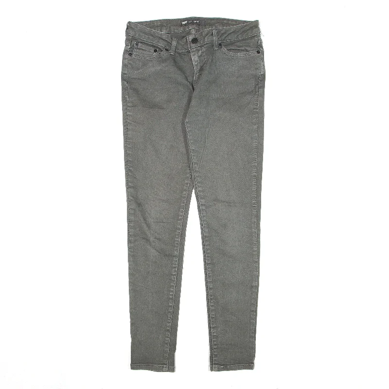 LEVI'S 535 Legging Jeans Grey Denim Slim Skinny Womens W28 L29 Comfortable Straight-Legged Denim