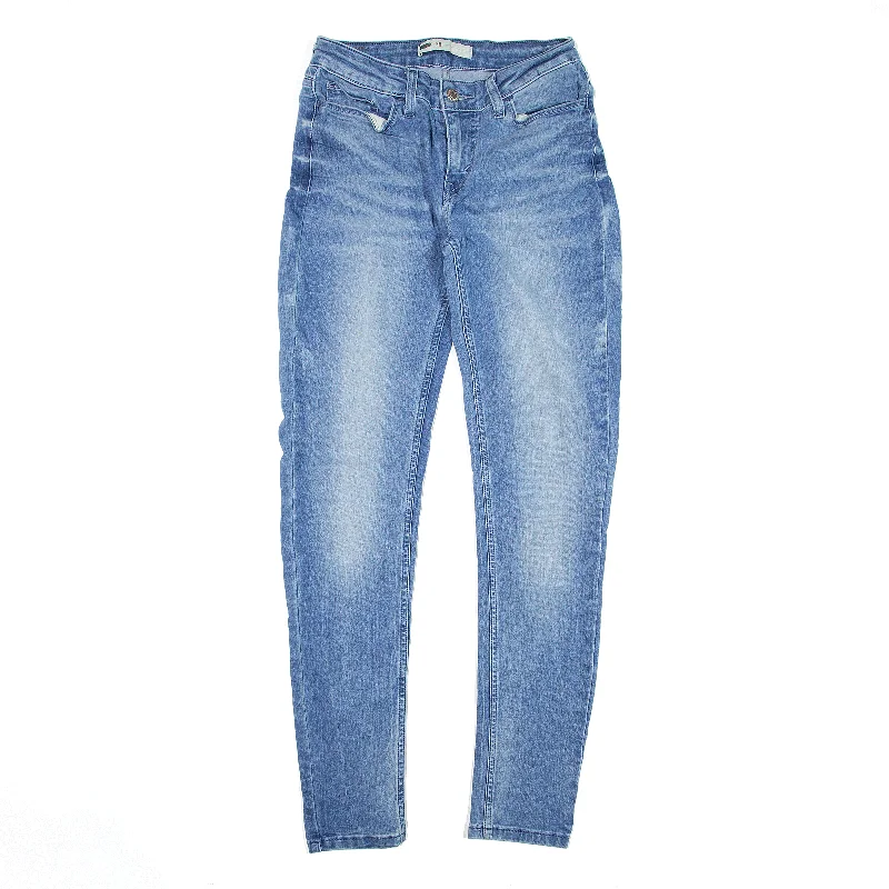 LEVI'S Jeans Blue Denim Slim Skinny Stone Wash Womens W24 L30 Stylish Slim Fit Denim