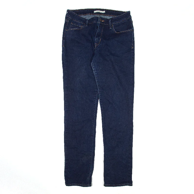 LEVI'S Mid Rise Jeans Blue Denim Slim Skinny Womens W29 L32 Casual Straight-Leg Jeans