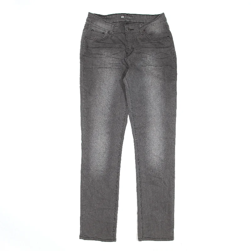 LEVI'S Mid Rise Jeans Grey Denim Slim Skinny Stone Wash Womens W28 L32 Casual Loose Fit Jeans