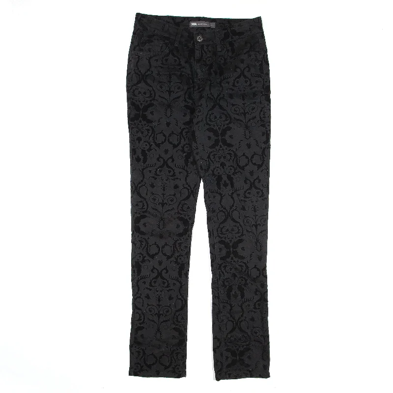 LEVI'S Mid Rise Patterned Jeans Black Denim Slim Skinny Womens W27 L32 Chic Dark-Wash Skinny Jeans
