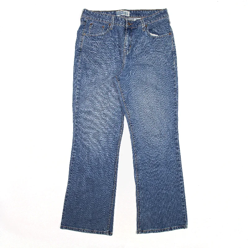 LEVI'S Signature Jeans Blue Denim Regular Bootcut Stone Wash Womens W32 L30 Casual High-Waisted Bootcut Jeans