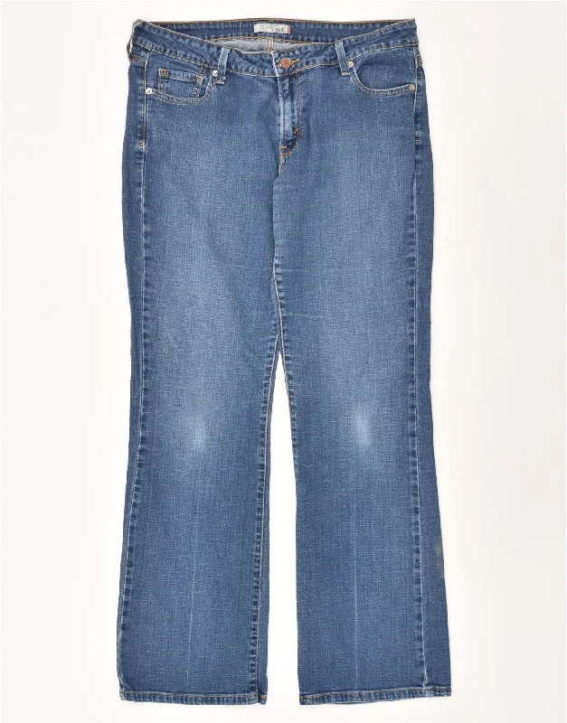 LEVI'S Womens 545 Bootcut Jeans US 14 XL W36 L32 Blue Cotton Comfortable Distressed Straight-Leg Jeans LEVI'S Womens 545 Bootcut Jeans US 14 XL W36 L32 Blue Cotton Comfortable Distressed Straight-Leg Jeans