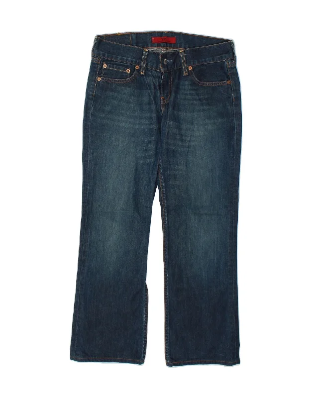 LEVI'S Womens 557 Straight Bootcut Jeans W29 L27  Blue Cotton Cozy Relaxed Fit Jeans
