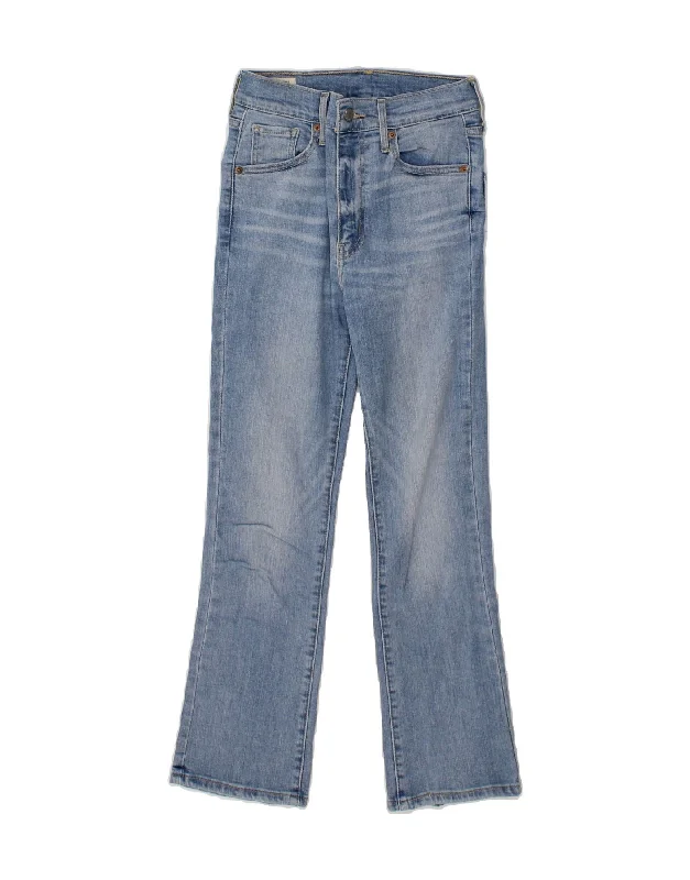 LEVI'S Womens Bootcut Jeans W25 L25 Blue Cotton Comfortable Zip-Fly Denim Jeans