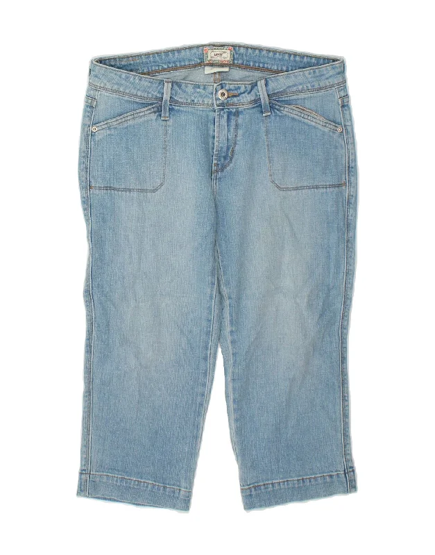 LEVI'S Womens Capri Jeans US 6 Medium W30 L19 Blue Cotton Casual Light Wash Jeans