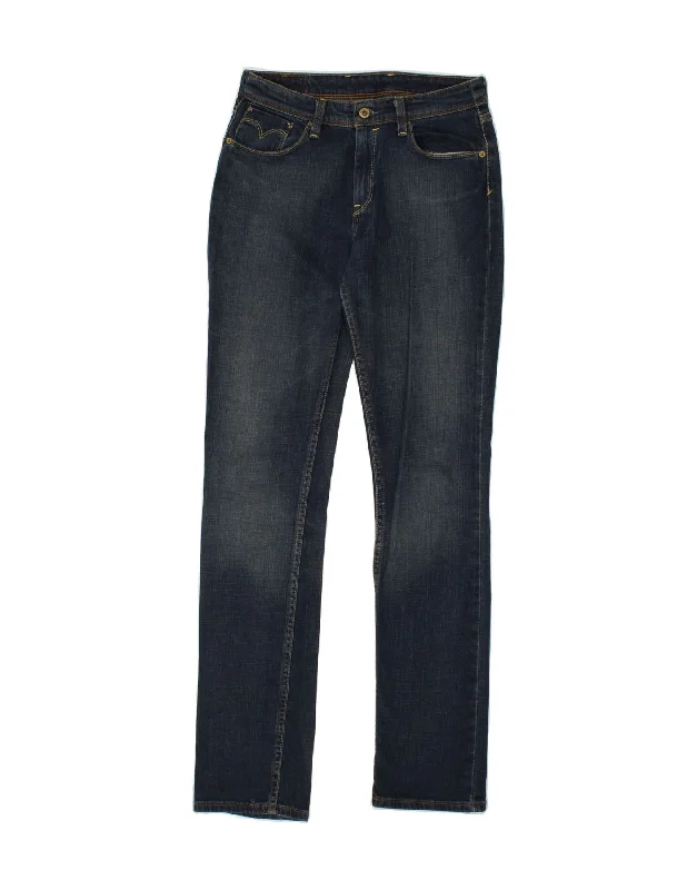 LEVI'S Womens Slim Jeans  W29 L34 Navy Blue Cotton Comfortable Mid-Rise Jeans